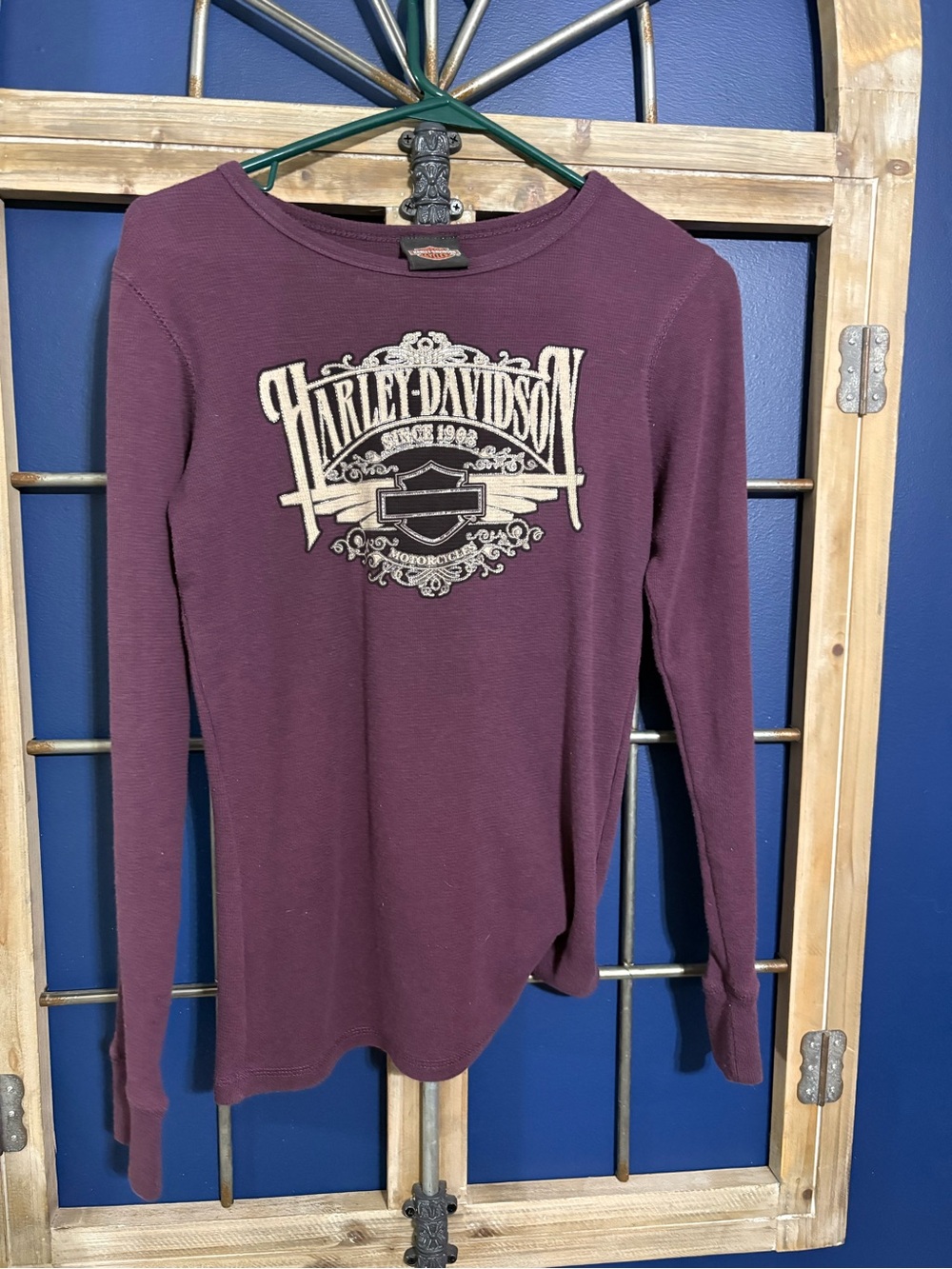 Harley-Davidson Women's Long-Sleeve Thermal Top - Plum